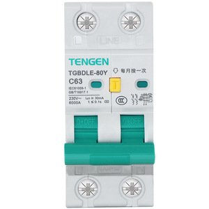 เท็นเก้น TGBDLE-80Y เบรกเกอร์ป้องกันไฟรั่ว 2P 63A พร้อมไฟแสดงสถานะ สำหรับใช้ในบ้าน - Product Image 2