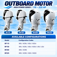 Mesin Motor Tempel Bensin Berpendingin Air Aspirasi Alami Seri BF Honda BF115 BF150 BF200 BF225 untuk Kapal Nelayan dan Kapal Pesiar