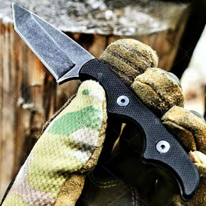 Funda Protectora de Kydex con Logotipo Personalizado PN-6025, Cuchillo de 5 Pulgadas con Agarre Superior, Cuchillo de Cuello de <span class=keywords><strong>Asalto</strong></span> Stealth con Forma de Tanto para Caza, Supervivencia y Campamento - Product Image 1