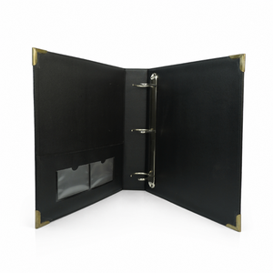 Custom Logo Premium PU Leather 3 <b>Ring</b> Binder Business Portfolio Document <b>Folder</b> Presentation Binder OEM ODM Manufacturer - Product Image 5