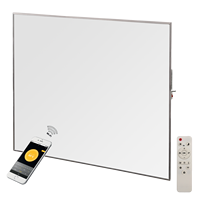 Couleur personnalisée 1200 W impression murale plafond portable coque en aluminium IR éléments chauffants en cristal de carbone chauffage d'ambiance