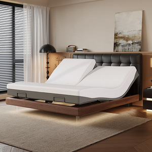 Cama eléctrica inteligente Ruitong de madera de fresno tamaño King con vibración y control por voz para dormitorio principal o habitación doble - Product Image 2
