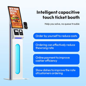OEM Custom Interactive Self-Service Food Coffee Kiosk Stand <b>with</b> Touch Screen SDK Windows 10 OS Thermal <b>Printer</b> - Product Image 3