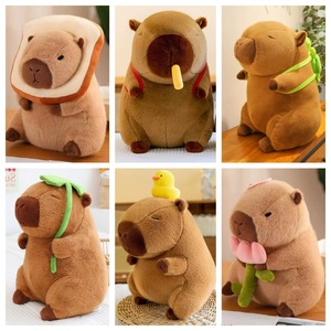 Serie Capibara: Peluche de Gran Tamaño Súper Suave, Muñeco de Peluche de Capibara de Dibujos Animados Lindo y Popular, Almohada de Capibara, Muñeco de Peluche para Abrazar, Muñeco de Peluche con Mochila de Flores, Venta al por Mayor - Product Image 4