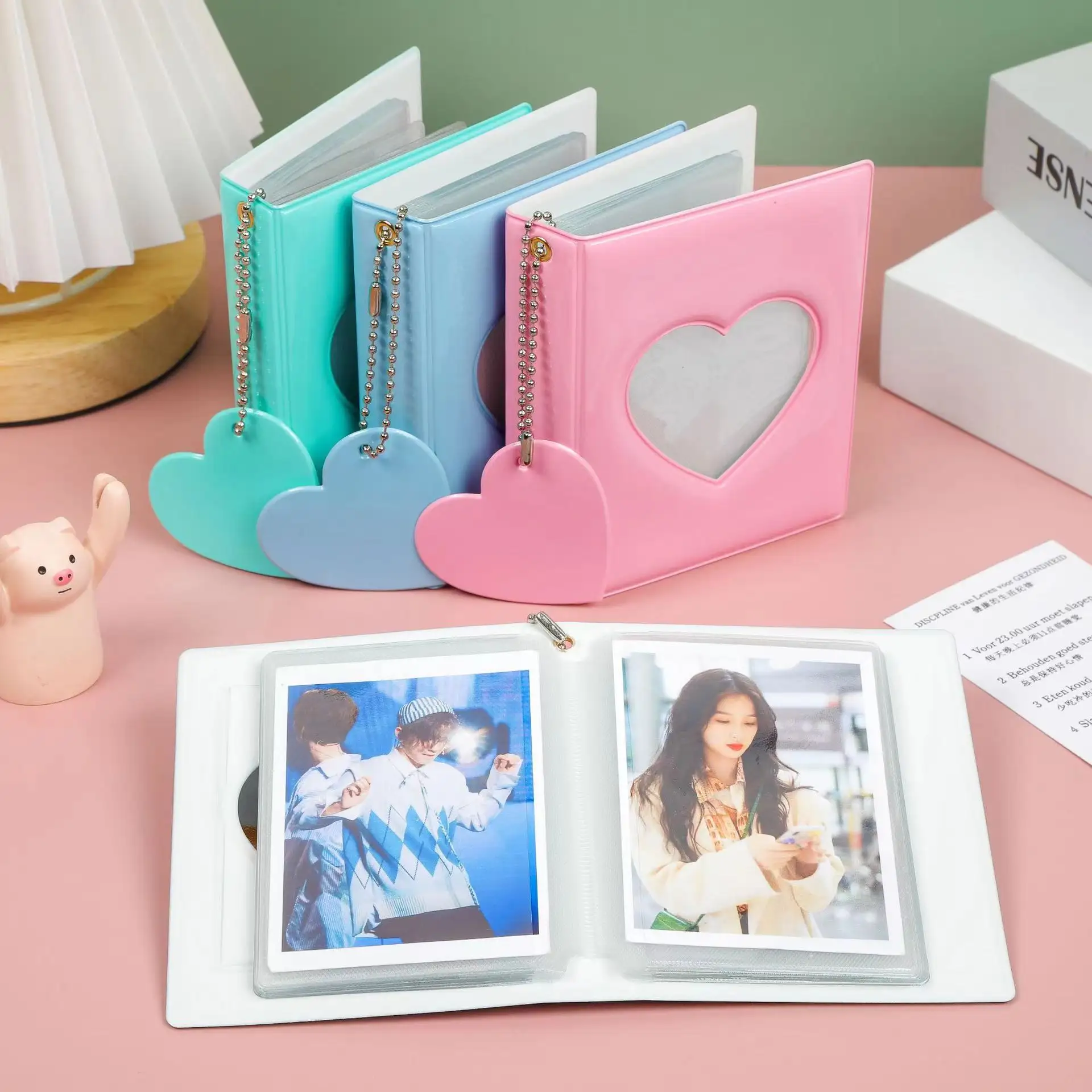 Album Lưu Trữ rỗng trái tim 2024 mới dễ thương cuốn sách ảnh photocard Chủ Bộ sưu tập hình ảnh ngôi sao đuổi theo