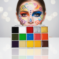 Peinture corporelle et visage à haute pigmentation, non toxique, longue tenue, pour Halloween, cosplay, fête, festival, maquillage de scène, fournitures