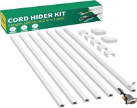 Kit de canalisation de câbles auto-adhésif de 100 pouces, utilisé pour la fixation murale de téléviseurs, système de gestion des câbles flexible, dissimule jusqu'à 3-4 fils domestiques
