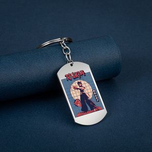 Anime Bleach Heizaki Ichigo <span class=keywords><strong>Lucia</strong></span>'s Break Face Acero inoxidable colorido colgante llavero - Product Image 5