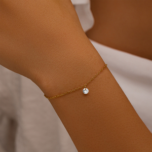 Pulsera de Cadena Simple con Circonita, Plata de Ley 925, para Mujer, Marca CANNER - Product Image 3