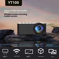 Mini projecteur portable YT100 1080P 3D intégré pour home cinéma avec projection sans fil de téléphone portable