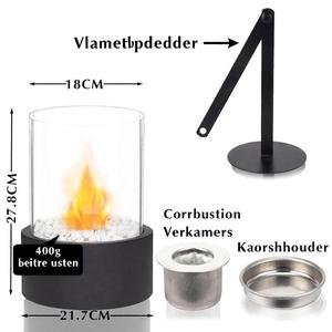 Black Round Metal Tabletop Ethanol <strong>Fireplace</strong> Round Black Bio Ethanol Ventless <strong>Small</strong> <strong>Fireplace</strong> With Stones (Freeshipping) - Product Image 6