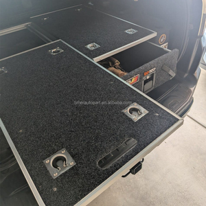 Großhandel Outdoor Camping Reise Metall Leichtgewicht Aufbewahrung Kühlschrank-Aufsatz Doppelschubladen für 5. Generation 4Runner SR5 - Product Image 6
