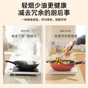 Non-Stick Wok 32Cm Diamond Coating <b>Induction</b> Compatible Frying <b>Pan</b> - Product Image 4
