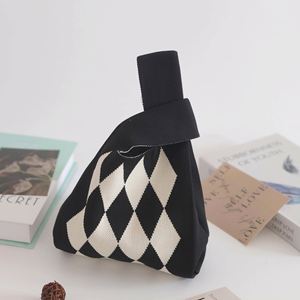 Bolso de Mano de Diseño Moderno para Mujer, con Patrón de Rayas, para Viajes y Compras, Tejido - Product Image 4