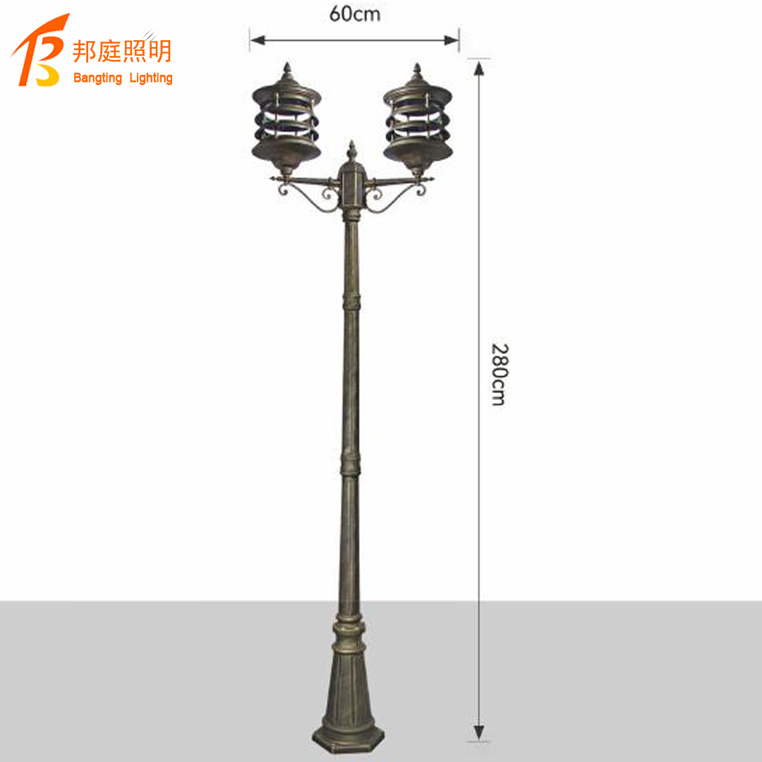 European Retro Waterproof Outdoor Aluminum Courtyard Garden Hotel Villa LED Path Light 110V E27 Lawn Light