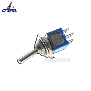 6-pin nhựa thu nhỏ chuyển đổi chuyển đổi phẳng đòn bẩy dpdt Chức năng vật liệu cao su dpdt hình thức liên lạc 3A Max. current 12V Max. - Product Image 4