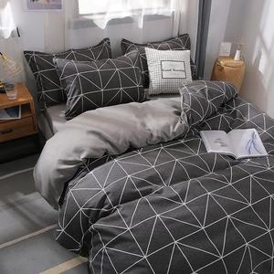 Simple Classic Queen Bedding <strong>Set</strong> 5 Size Bed Linen 4pcs <strong>Set</strong> <strong>Duvet</strong> Cover <strong>Set</strong> Pastoral Bed Sheet AB Side <strong>Duvet</strong> Cover <strong>Black</strong> - Product Image 6