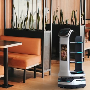 Robot de camarero para restaurantes Chasis Saluting Camarero Robot de entrega de Comida inteligente Camarero - Product Image 6