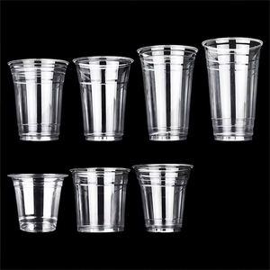 แก้วพลาสติก PET แบบใช้แล้วทิ้ง ขนาด 12oz 16oz 24oz  ผนังเดี่ยว  ใส  เป็นมิตรกับสิ่งแวดล้อม พร้อมฝาปิด สำหรับเครื่องดื่ม กาแฟเย็น สมูทตี้ น้ำผลไม้ ชา - Product Image 2