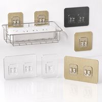 Crochets muraux personnalisables sans perçage, accessoires en acrylique transparent, logo sur mesure pour l'organisation de la maison et du bureau, vente en gros avec logo personnalisé
