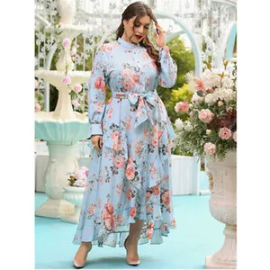 Hot Sales Elegant Long Sleeve Maxi Dress For Muslim Women Polyester Abaya Kaftan Jilbab Dubai Arab Robe Islamic For Adults