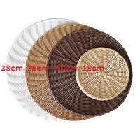 Tapis de plaque de chargeur marron rétro en rotin en plastique pour les occasions de Noël