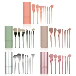 8 pcs Cosmetic Makeup Brush tools Wholesale Cosmetic Brush set wood handle Cosmetic Brushes with bag for Make Up