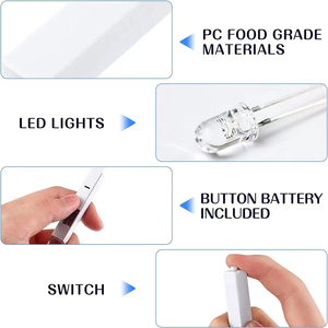 1 par <span class=keywords><strong>de</strong></span> palillos con luz LED, palillos luminosos reutilizables para <span class=keywords><strong>cocina</strong></span>, suministros divertidos para fiesta <span class=keywords><strong>de</strong></span> cumpleaños, palillos brillantes, regalo novedoso - Product Image 6