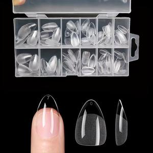 120 faux ongles à presser, couvrance totale, formes Stiletto, Amande, Carré, Cercueil, French, capsules d'<span class=keywords><strong>extension</strong></span> d'ongles en <span class=keywords><strong>gel</strong></span> à retirer par trempage - Product Image 3