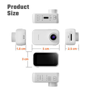 กล้องแอคชั่นขนาดพกพา 1080P HD พร้อม WiFi ส่งสัญญาณไร้สาย หน้าจอ IPS 1.47 นิ้ว ขนาดเท่าหัวแม่มือ บันทึกภาพมุมมองบุคคลที่หนึ่ง - Product Image 4
