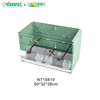 Cages d'élevage pour oiseaux en fil métallique ORIENPET & OASISPET avec panneau arrière en plastique, cages empilables, stocks disponibles NT10819, produits pour oiseaux de compagnie