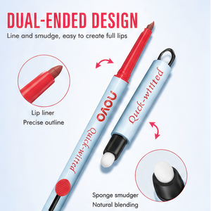 Natural Non-stick Mineral Cup Glossy Texture Waterproof Double-ended Lip Liner Lip <b>Brush</b> for Daily <b>Makeup</b> OEM ODM Lip Pencil - Product Image 5