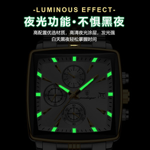 POEDAGAR Montre Homme Tendance Multifonctionnelle Nouvelle Collection Chronographe Étanche à Quartz Diffusion en Direct Commerce Extérieur Vente Chaude - Product Image 3