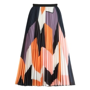 Phụ nữ thanh lịch của phụ nữ xếp li váy phụ nữ cao EO XẾP LI Màu sắc chính tả cổ điển A-line váy - Product Image 6