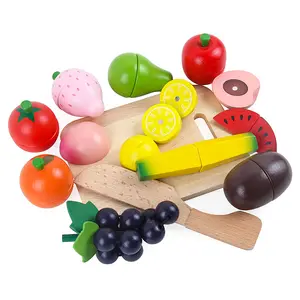 Hoge Kwaliteit Houten Voorbestemd Fruit Kinderen Gesneden Speelgoed Hot Sale Kleur Hout Baby Kids Ander Onderwijs Speelgoed Ce