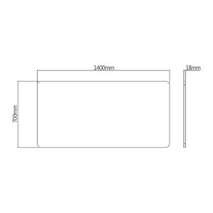 TP14070R Tableau de bureau en bois monobloc 1400x700mm - Product Image 6