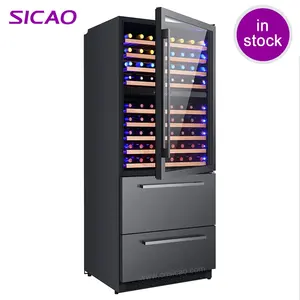 Tezgah üstü sayaç açık mutfak ticari entegre dahili çekmece buzdolabı için ev yapımı şarap ve içecek soğutucu