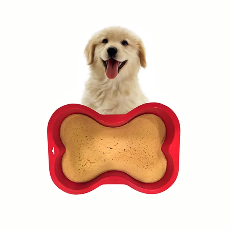 Stampo da forno per tortiera a forma di osso di cane in Silicone di vendita caldo per stampo per torta di compleanno per cuccioli