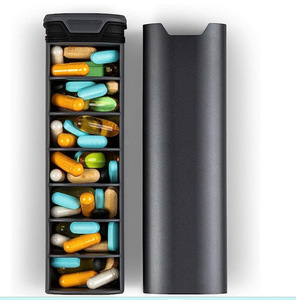 Tùy Chỉnh Không Thấm Nước 7 Ngày Thuốc Trường Hợp Nhôm Gỗ Công Suất Lớn Ngăn Thuốc Hộp Thích Hợp Cho Refill Thuốc Tổ Chức - Product Image 3