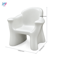 Fauteuil en FRP, coque moulée d'une seule pièce, couleur RAL personnalisée, chaise pour hall d'hôtel, bureau, salon