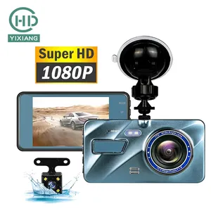Câmera de ré ips de 4.0 "1080p hd, câmera frontal e traseira, botão filmadora de 2 vias, tela dvr, gravador