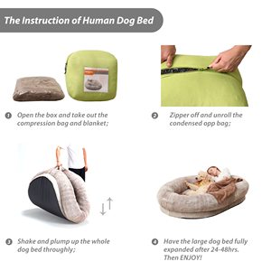 Petdom Gigantische Ronde Pluche Hondenbed Voor Menselijke Hondenbed Rond Lange Pluche <span class=keywords><strong>Bed</strong></span> Hond Mensen Of Grote Katten Grote One-Person Sofa Volwassen - Product Image 6
