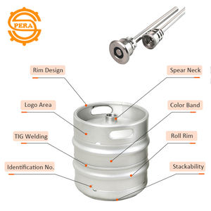 Distributeur <span class=keywords><strong>de</strong></span> fûts <span class=keywords><strong>de</strong></span> <span class=keywords><strong>bière</strong></span> 15L 20L 30L 50L Homebrew en acier inoxydable Us/Euro/Din - Product Image 3