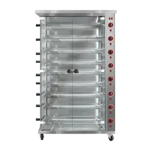 Gas-Grill Hühner-Rotisserie-Maschine elektrische Rotationsgrillhähnchen 9 Anhänger Küchenordnung Hühnermaschine Rotisserie