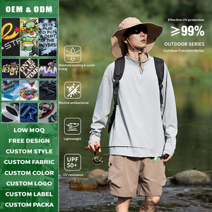 Custom Lightweight Breathable Sun Protection Long Sleeve Shirt Moisture Wicking Quick Dry Fitness Top Odor Resistant Casual - Product Image 2