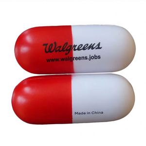Capsule anti-stress personnalisée en mousse PU en forme de pilule médicament, balle anti-stress en forme de comprimé - Product Image 2