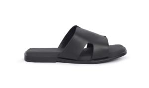 Sandalias Minimalistas Negras para Hombre, Estilo Slip-On, Punta Abierta, Calzado Plano Informal, Proveedor Mayorista - Product Image 4