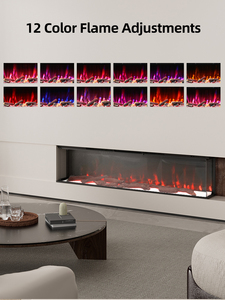 <span class=keywords><strong>Chimenea</strong></span> eléctrica de vidrio de 3 lados empotrada o independiente de vidrio templado de llama artificial personalizada de alta calidad - Product Image 5