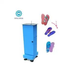 Küçük terlik üretim hattı EVA PU kauçuk Flip flop yapma PVC askısı takma sabitleme makinesi