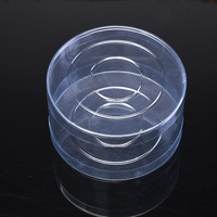 Boîte en plastique de qualité alimentaire, cylindre transparent en PET, emballage personnalisé, boîte d'emballage ronde en plastique transparent pour gâteau avec couvercle